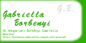 gabriella borbenyi business card